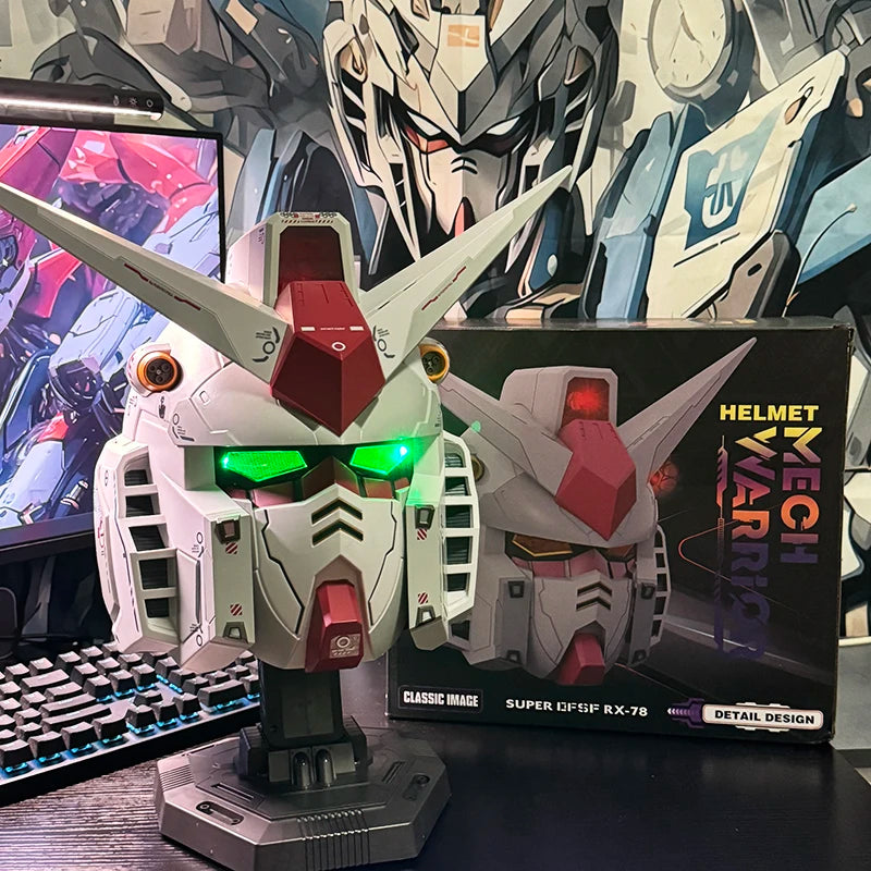 In Stock RX-78-2 Helmet Cosplay Msak Accessory Toy Action Figures Model LED Light-Up Collect Ornaments Gifts
