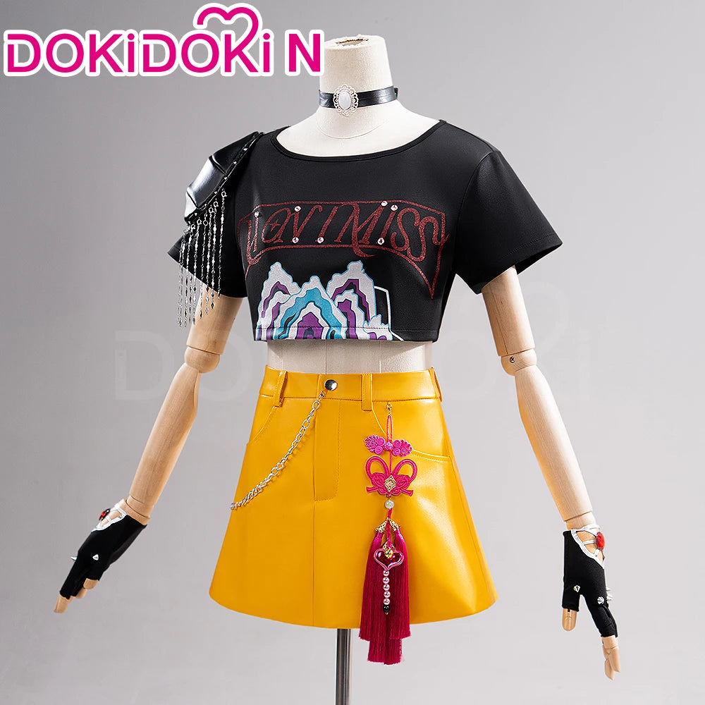 【Last Batch】IN STOCK Miraa Cosplay Costume Cosplay【S-3XL】DokiDoki-N Women Halloween Costume Black Yellow Suits Plus Si