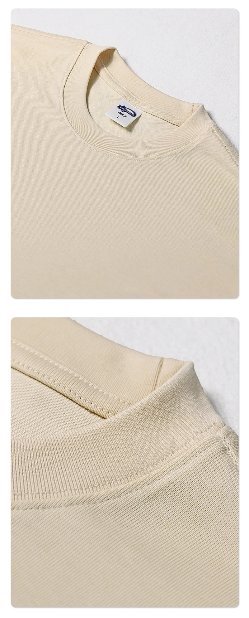 ZODF New 2025 Autumn Men 305gsm 100% Cotton T Shirt Unisex Loose Heavy Weight Basic Long Sleeve Solid T-Shirts Tops HY0634