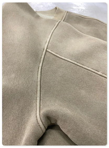 ZODF Winter Women Short Fleece Cropped Sweatshirts Girls Female Hip Hop Loose 400gsm V-Neck Pullovers Brand Tops HY0437