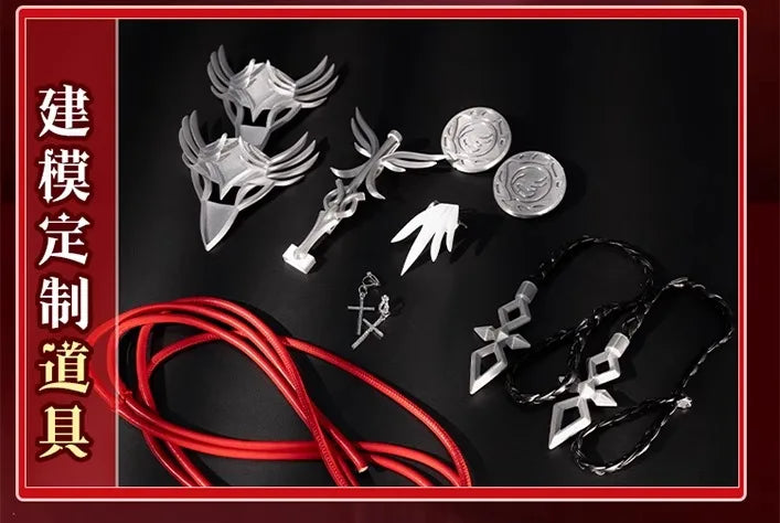 Arknights Exusiai The New Covenant Cosplay Costume Wig Uniform Headwear Earrings Halloween Party for Women Girls Carnival Outfit