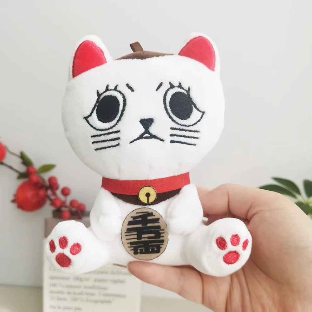 15/25cm Anime Dan Da Dan Plush Toy Cute Cartoon Figure Dandadan White Cat  Stuffed Soft Doll Lucky Cat Plushies Xmas Birthday