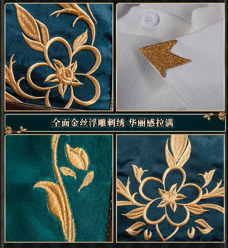 Identity V Art Dealer Cosplay Costume Wig Uniform Knight Richard Sterling Glasses Hat Roy Ramit Halloween Women Men Carnival Cos