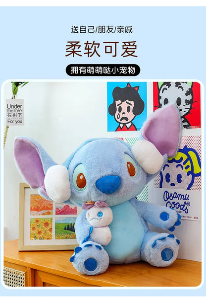 60/80/100cm Super Big Size Stitch Winter Disney Kawaii Anime Plush Stuffed Doll Cartoon Plushies Children's Pillow Holiday Gift