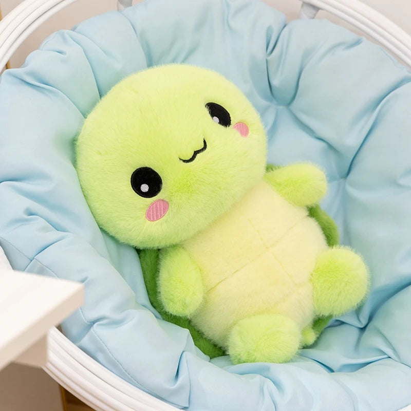 30/40cm Cute Green Turtle Plushies Hug Pillow Big Eyes Kawaii Tortoise Soft Toy Birthday Gift For Girl Friend Sleep Companion