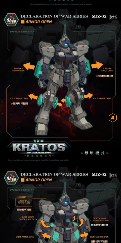 Bandai Fire General Kratos Mecha Model 1/100 ABS