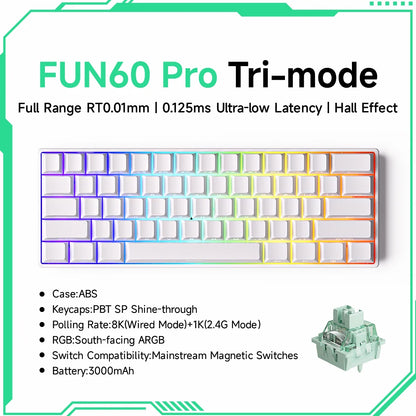Akko MonsGeek FUN68 & FUN60 PRO&MAX HE Magnetic 60% 65% Gaming Keyboards Rapid Trigger 8K Custom Keyboard for Esports