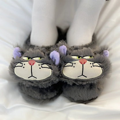 Cute Disney Lucifer Slippers Comfortable Indoor Home Shoes Kawaii Cartoon Anime Shoes Birthday Gifts for Autumn Winter Girl