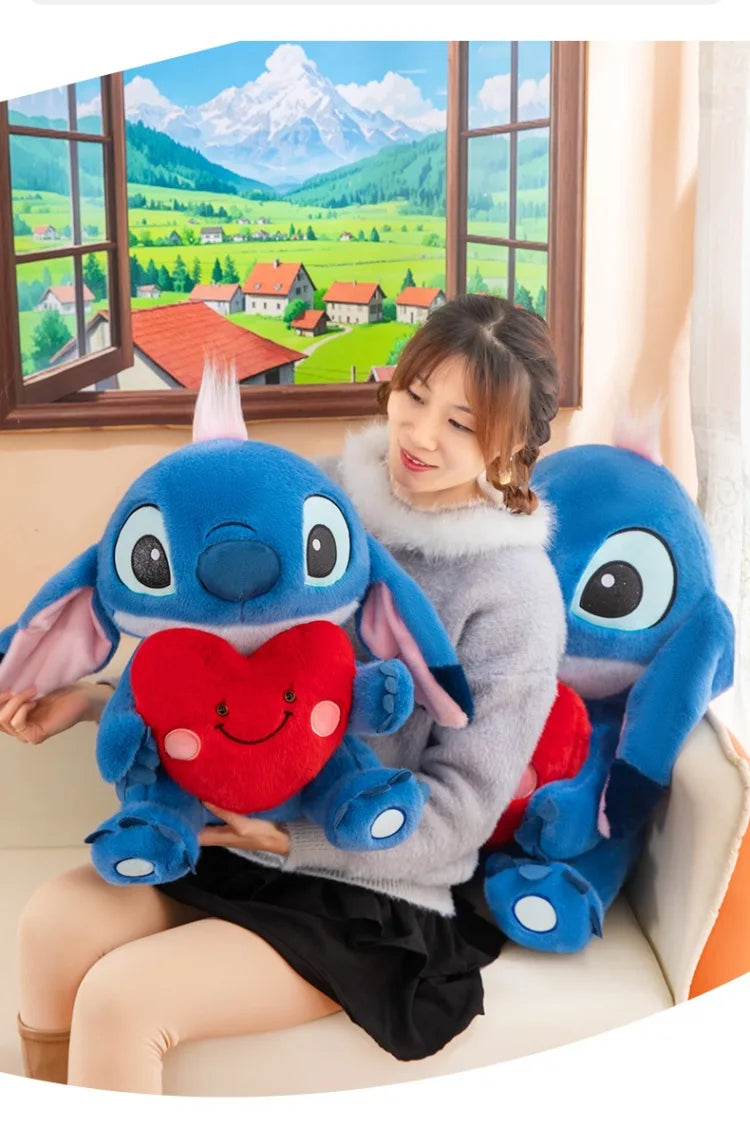 35/50/60cm Big Size Stitch Disney Anime Plush Stuffed Doll Cartoon Plush Doll Room Decoration Children's Pillow Holiday Gift