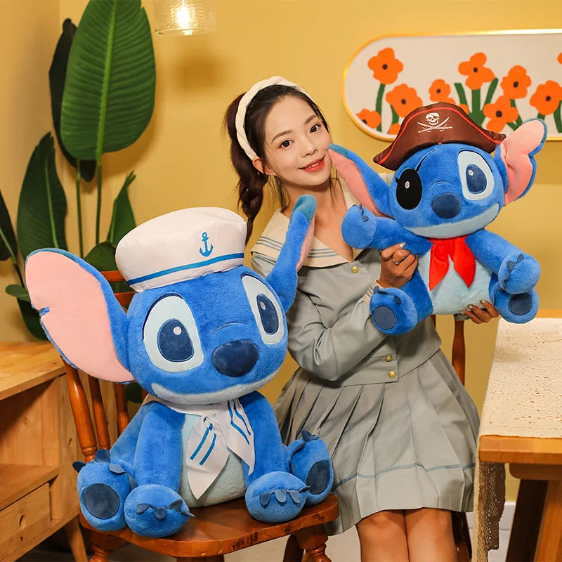 30/60cm Lilo and Stitch Disney Plush Toys Cartoon Anime Stuffed Kawaii Pirate Soft Stich Doll Plushie Kids Birthday Gifts Xmas