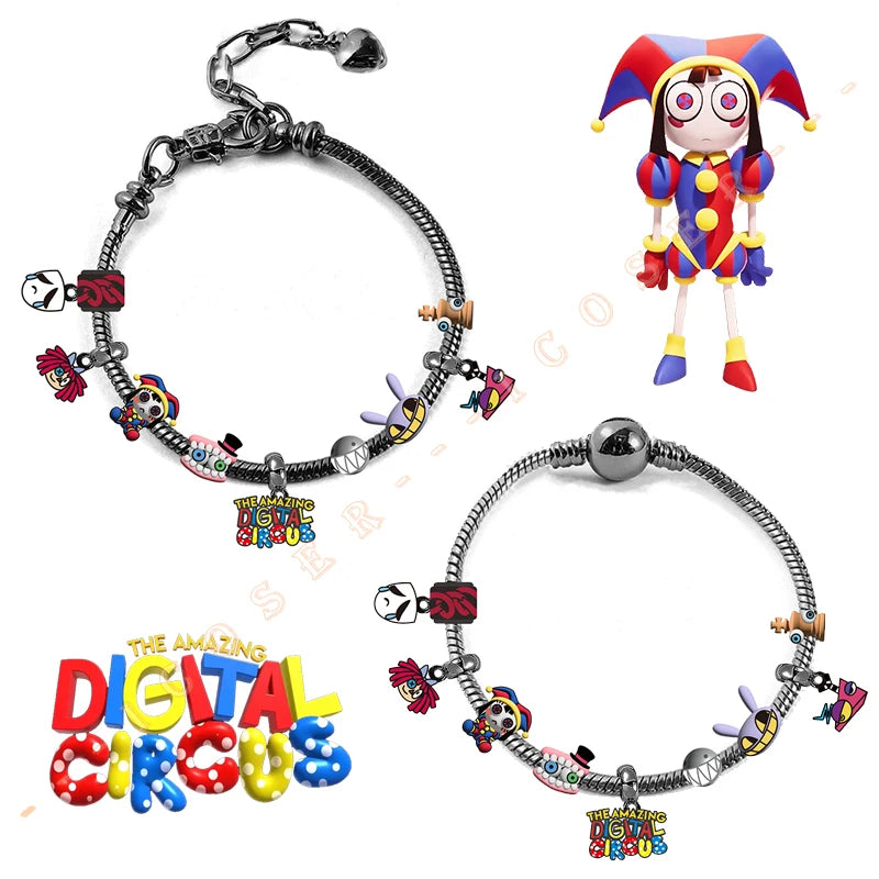 The Amazing Digital Circus Pomni Ragatha Cosplay Bracelets Jax Caine for Kids Christmas Birthday Gifts Accessory Pendant Props