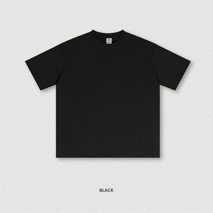 ZODF New 2025 Spring Summer 235gsm Solid Cotton T-Shirts For Men Women Unisex Loose Basic T Shirt Tees Brand Tops HY0970