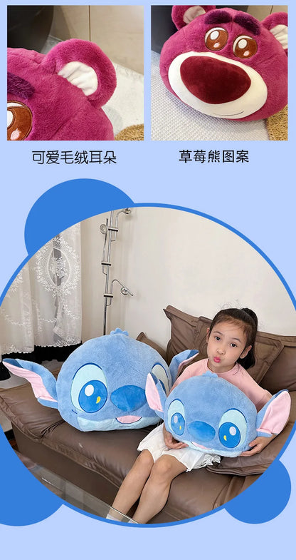 70x110cm Super Big Size Stitch Disney Anime Plush Stuffed Doll Kawaii Lotso Pillow Room Decoration Plushies Holiday Gift