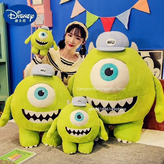 40/60CM Big Size Mike Wazowski Disney Anime Plush Stuffed Doll Kawaii Room Decoration Plushies Pillow Ornaments Holiday Gifts
