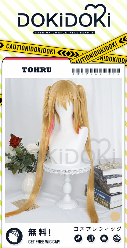 IN STOCK Kanna Tooru Ilulu Wig Anime Miss Kobayashi's Dragon Maid DokiDoki Kanna Cosplay Women Long Hair Free Cap