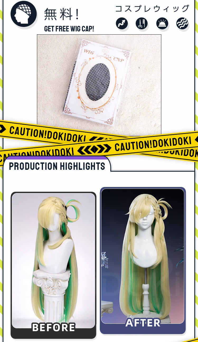 IN STOCK Lucilla Mornye Lynae Sigrika Phrolova Lupa Qiuyuan CHISA Buling Wig Game Wuthering Waves DokiDoki Women Free Wig Cap