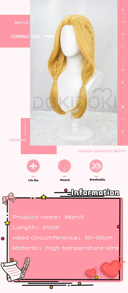 IN STOCK Marcille Donato Wig Anime Delicious in Dungeon Cosplay Wig DokiDoki Women Yellow Long Hair Heat Resistant Free Wig Cap
