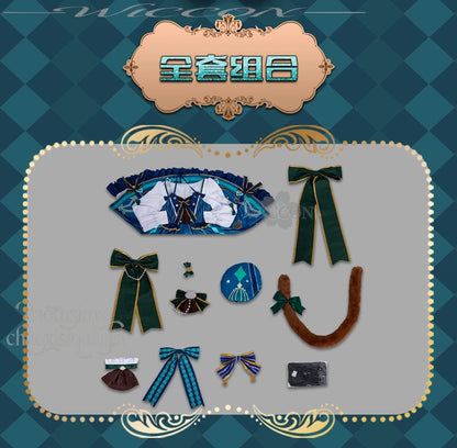 Genshin Impact Lynette Cosplay Set Polyester Unisex