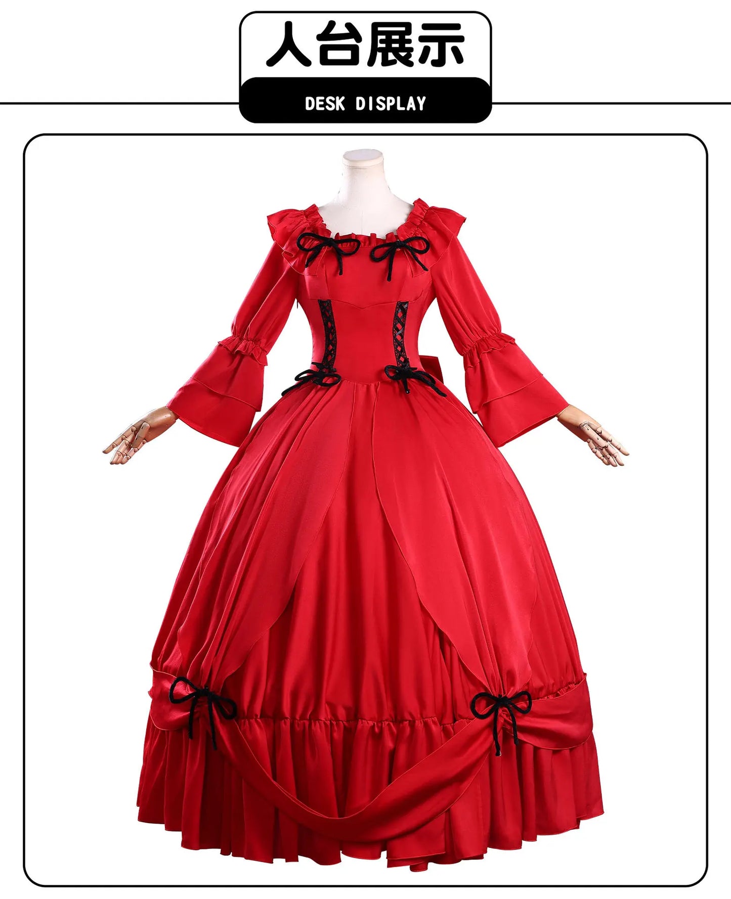 Scarlet El Vandimion Cosplay Costume Wig Dress Anime May I Ask for One Final Thing Ice Rose Earrings Halloween Party Women Girls