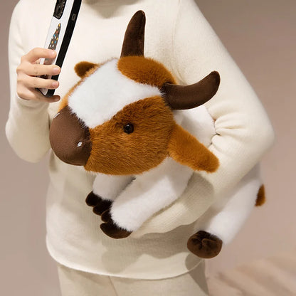 cow High Fidelity Anime Cute Plushie cattle Plush Toys Lifelike Animals Simulation Stuffed Doll Kawai Toy Gifts For Kids