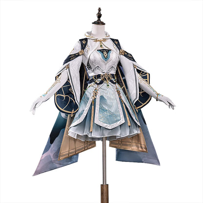 Flowing Clouds Embrace Breeze Heroine Cosplay Costume Game Love and Deepspace DokiDoki-R Women White Dress Lishen Zayne Cosplay