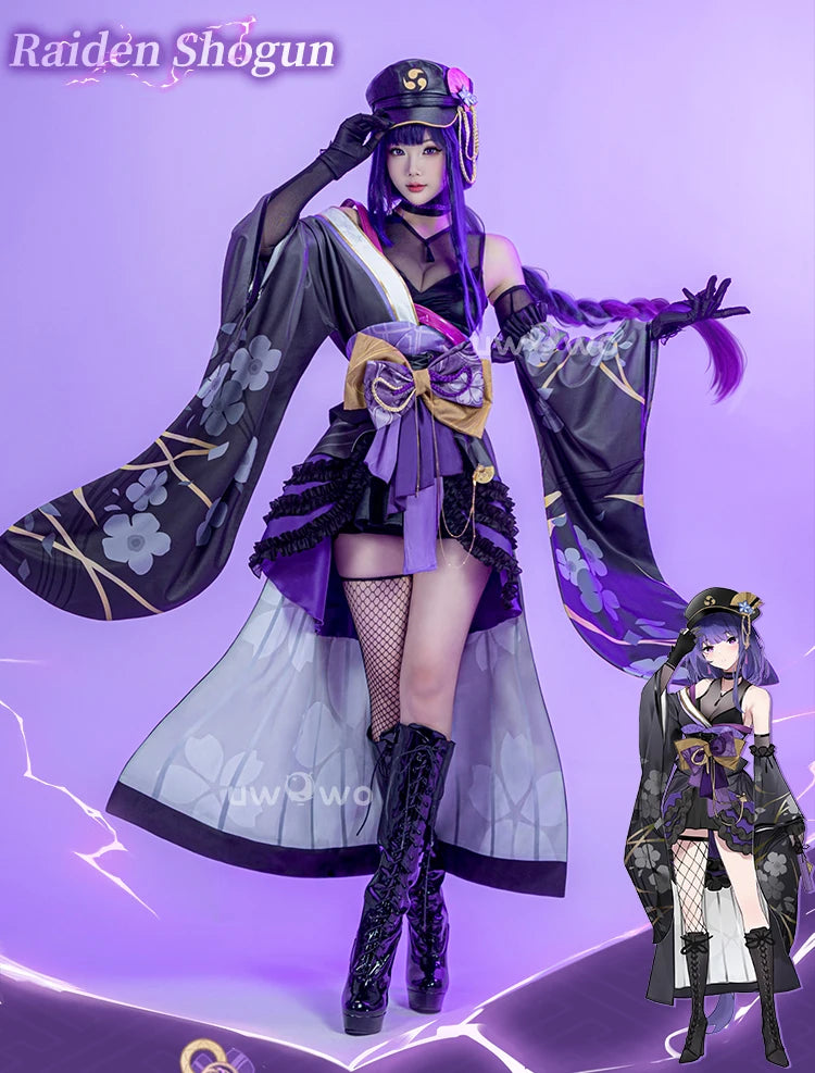 LAST BATCH UWOWO Genshin Impact Fanart Raiden Shogun Taisho Kimono Cosplay Costume