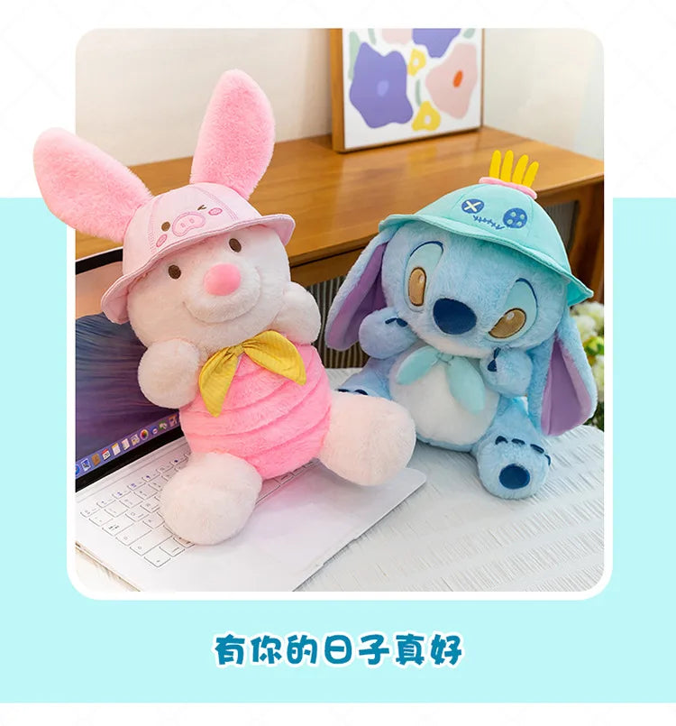30/40/50cm Big Size Disney Stitch Anime Plush Stuffed Doll Kawaii PigletPlushies Room Decoration Children's Pillow Holiday Gifts