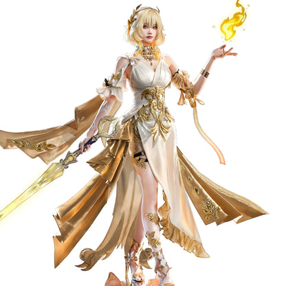 IN STOCK Aglaea Cosplay Costume Game Honkai: Star Rail DokiDoki-SR HSR Women Golden Gorgeous Dress Aglaea Halloween Wig