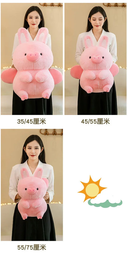 New 55cm Soft Kawaii Love Pink Pig Plush Pillow Stuffed Super Cute Round Pig High Quality Doll Gift for Childre Birthday Gift