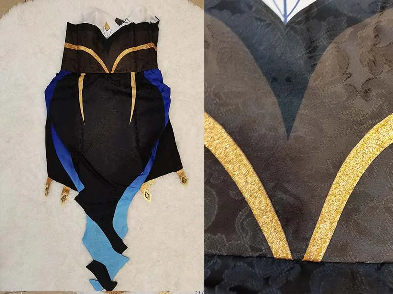 Genshin Impact Layla Cosplay Costume Set Adult Cotton Polyester