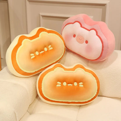 ZU 38cm Sweet Buns Donut Soft Toy Stuffed Cream Doughnut Plush Pillow Simulation Food Sofa Chair Cushion Kids Girl Gift