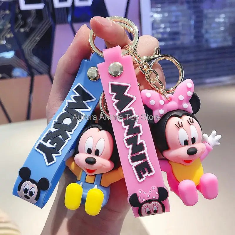 Anime Disney Cartoon Gummed Girl Mermaid Princess Keychain Cute Snow White Alice Keyring Bag Accessories Gift Keychain Wholesale