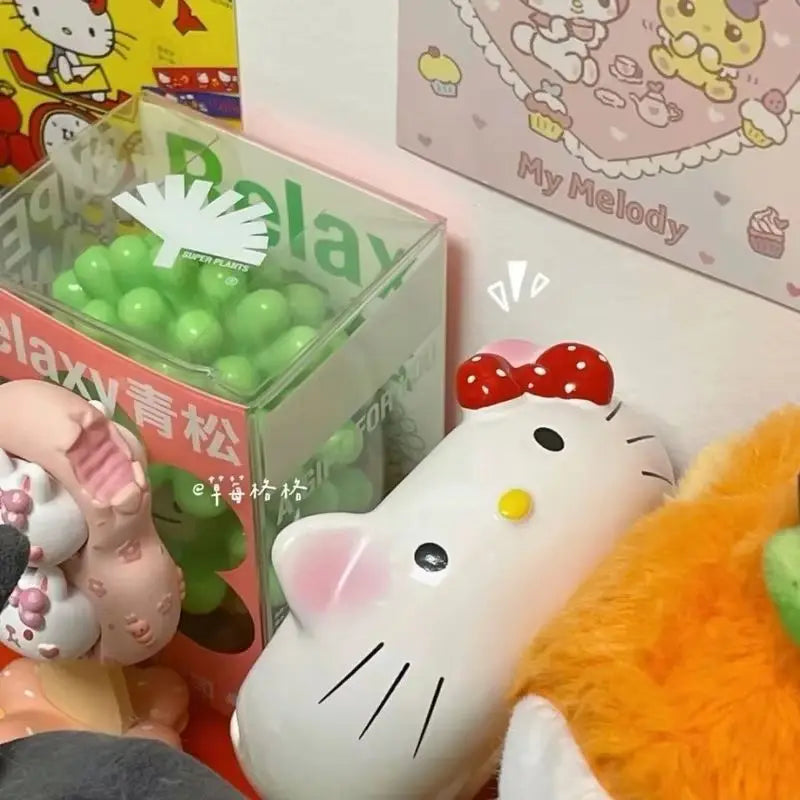 New Hello Kitty Ceramic Ashtray Cute Cartoon Pink Personalized Gift For Boyfriend Action Toy Figures Animation Derivative