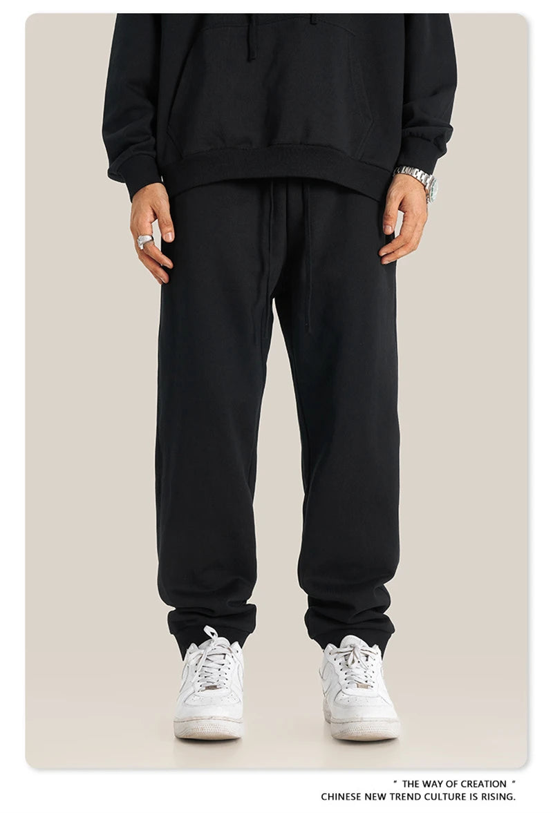 ZODF 2024 Autumn Winter Unisex Solid Sweatpants Heavyweight 440gsm Casual Loose Fit Sport Joggers HY0890