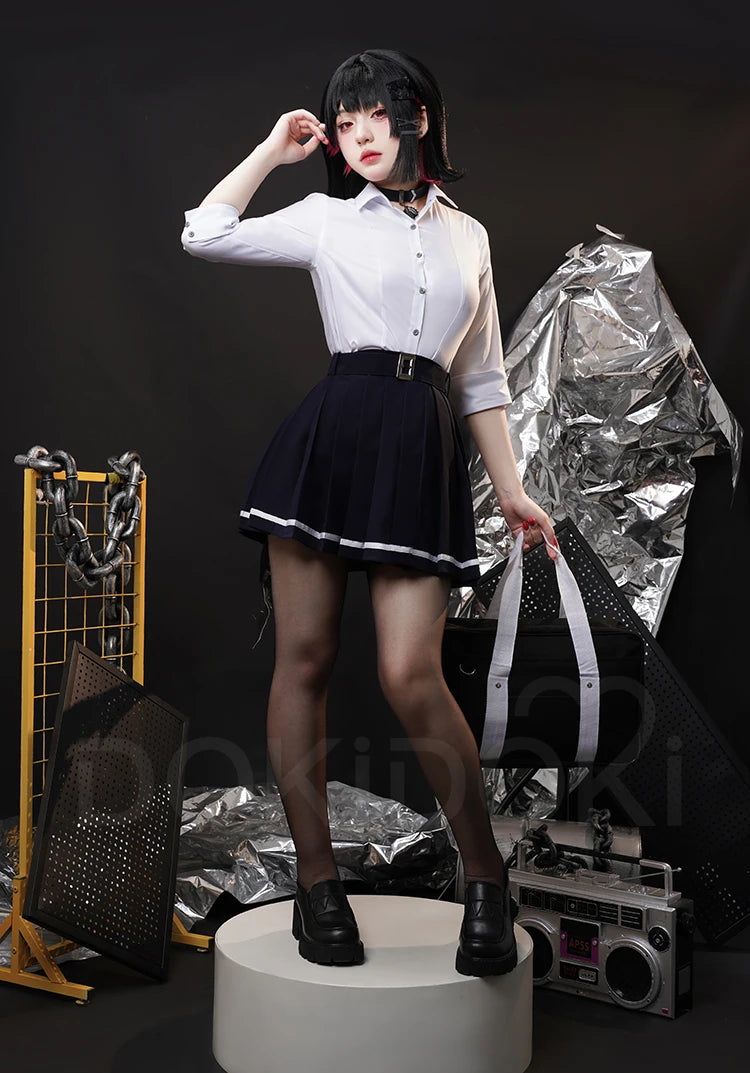 IN STOCK Ellen Joe Cosplay Costume Game Zenless Zone Zero Cosplay DokiDoki-R Women Cute JK Uniform Ellen Joe Cosplay Tail