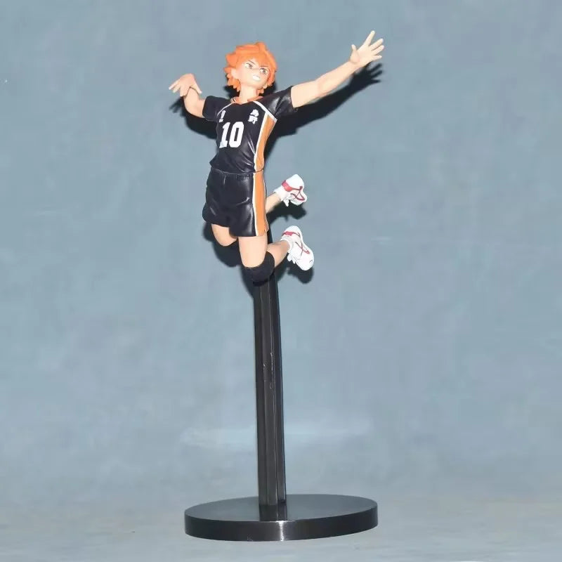 Anime Haikyuu Tobio Kageyama Shoyo Hinata Figure National Competition Net Jumping Pose 1/8 Model Toy Gift Aciton Figure 26cm