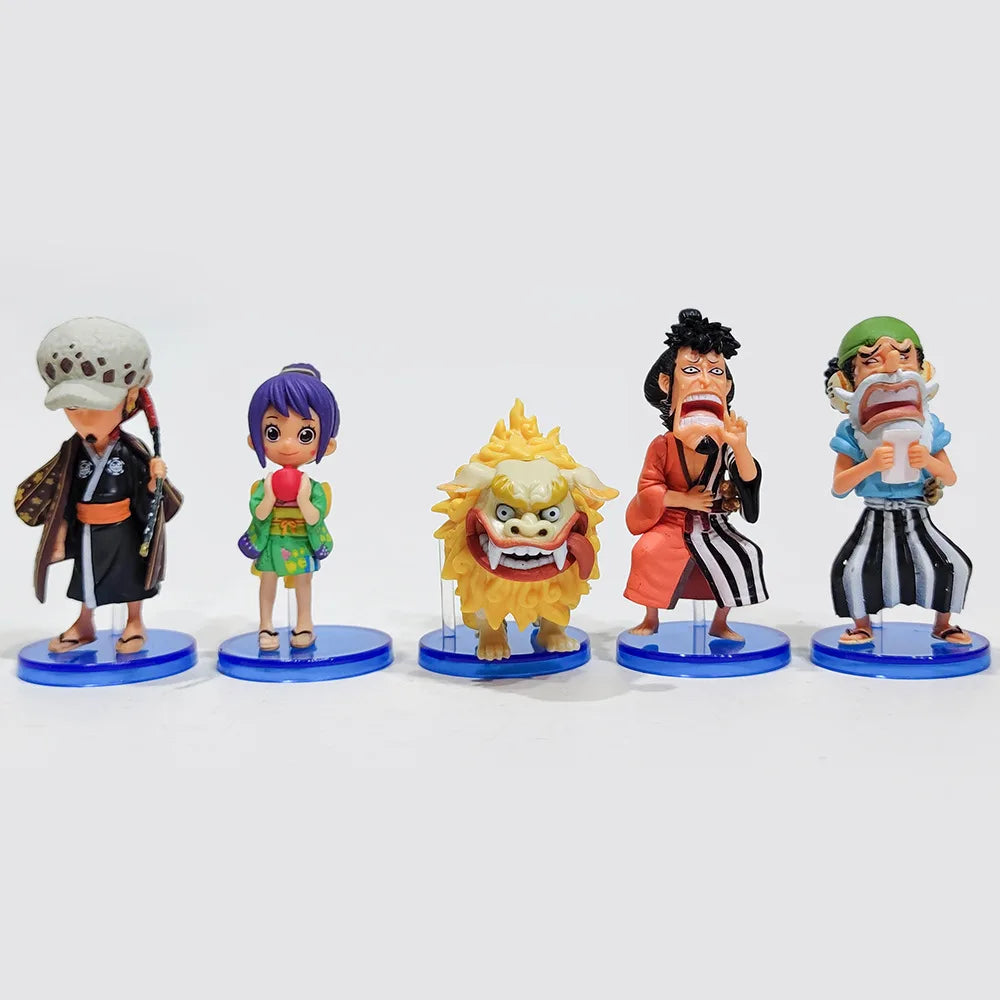 Hot 10Pcs/set One Piece Anime Figure Luffy Sanji Nami Zoro Chopper Frank Robin PVC Action Figure Model Children Dolls Gift Toys