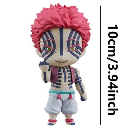 10cm/3.94in Kimetsu no Yaiba Anime Figure Upper Three Akaza Action Figure Kamado Tanjirou Figurine PVC Collection Model Doll Toy