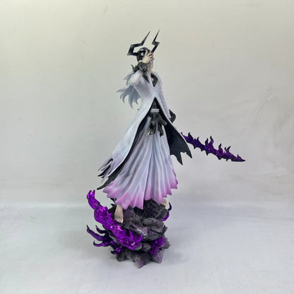 31-33cm Bleach Ichigo Figure Hollow White Horned & Mugetsu Form PVC Anime Peripheral Desktop Decor Collectible Statue Fan Gift