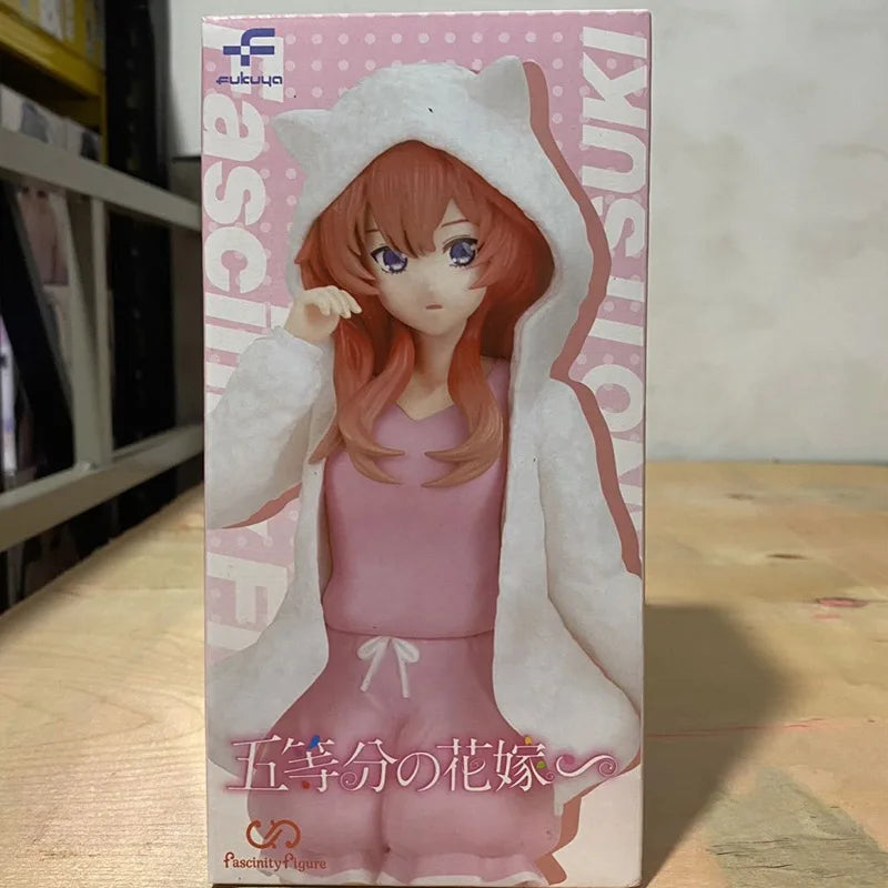 Bandai Fukuya Nakano Ichika Nino Miku Cat Ear Hoodie 19CM PVC Model - Itsuki
