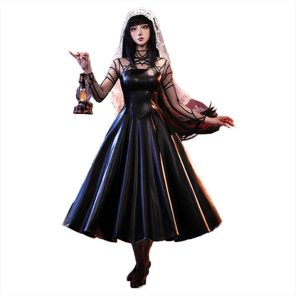 IN STOCK Osaragi Cosplay Costume Manga Anime DokiDoki-SR Women Black Dress Costume Ms. Osaragi Cosplay Halloween