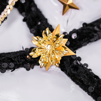 KPop Demon Hunters Rumi Cosplay Costume Black Gold Stage Costume Uniform Huntrix Performance Outfit Halloween Party Women Girls