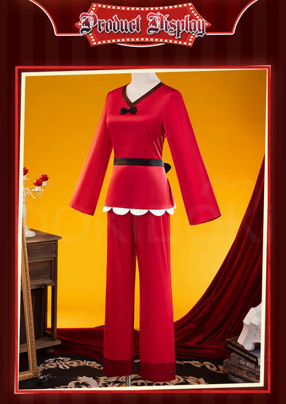 IN STOCK Charlie Vaggie Cosplay Costume Anime【S-3XL】DokiDoki-R Women Red Pajamas Charlie Morningstar Halloween Plus SIze