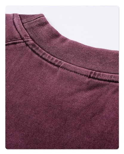 ZODF Retro 2025 Men Summer Batik Washed Cotton T-Shirts Unisex High Street Raglan Sleeve Patchwork T Shirt Brand Tees HY1062