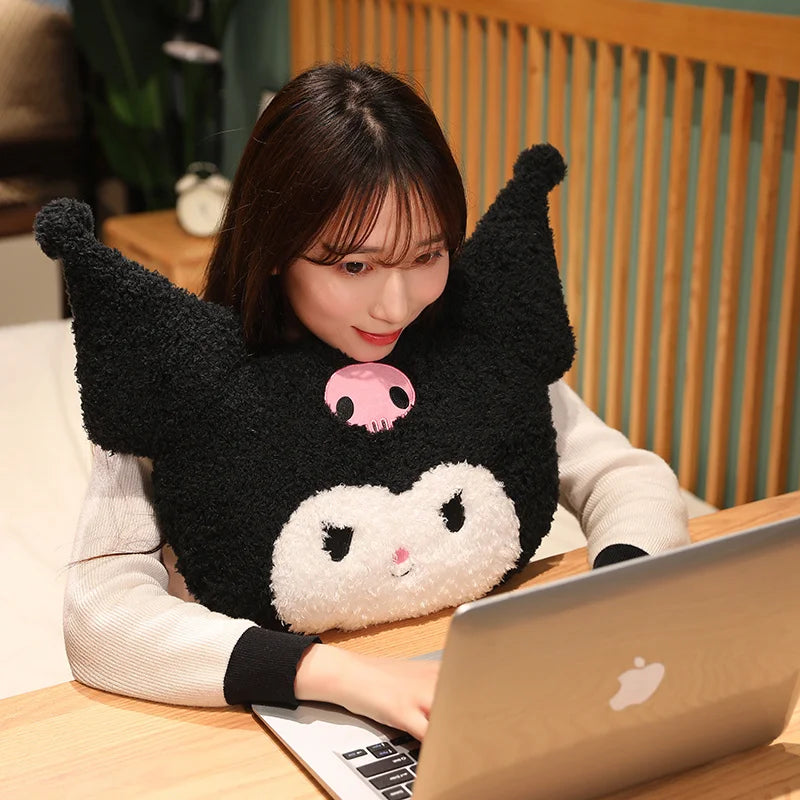 Big Size Kuromi Back Cushion Very Soft Cuddly Pillow Sofa Bed Back Cushion Home Decor Stuffed Anime Plushies Xmas Gifts Girl