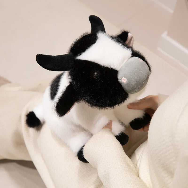 cow High Fidelity Anime Cute Plushie cattle Plush Toys Lifelike Animals Simulation Stuffed Doll Kawai Toy Gifts For Kids