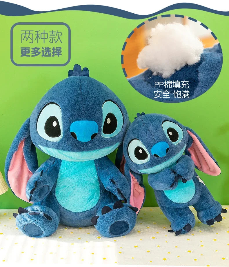80cm Big Size Disney LILO & Stitch Anime Plush Stuffed Doll Room Plushies Pillow Kawaii Ornaments Children's Holiday Gifts
