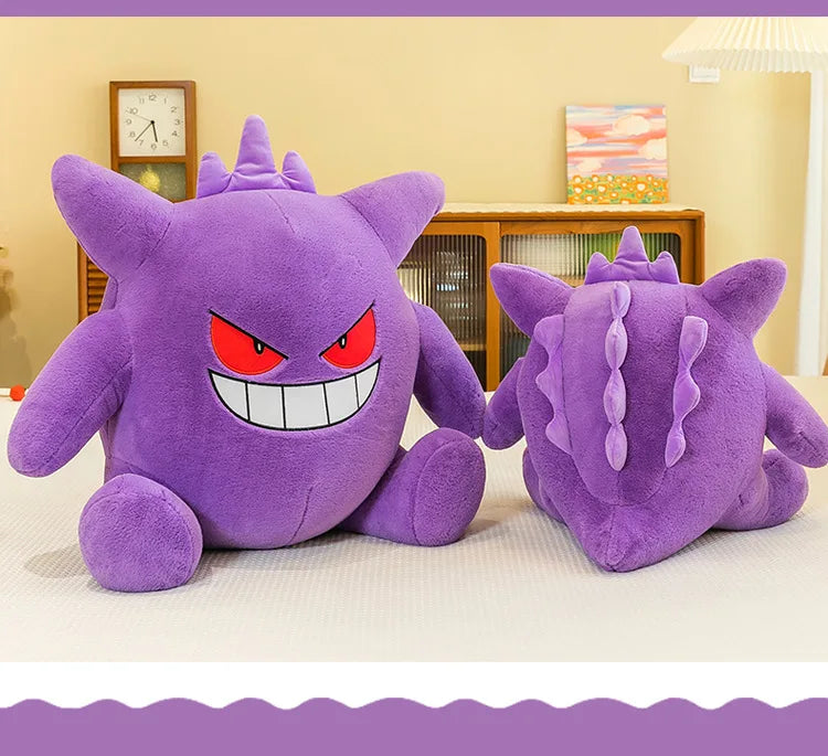 35/45/65CM Big Size Pokemon Gengar Plushies Kawaii Cartoon Anime Peluche Stuffed Animal Comfortable Soft Doll Children Toy Gifts