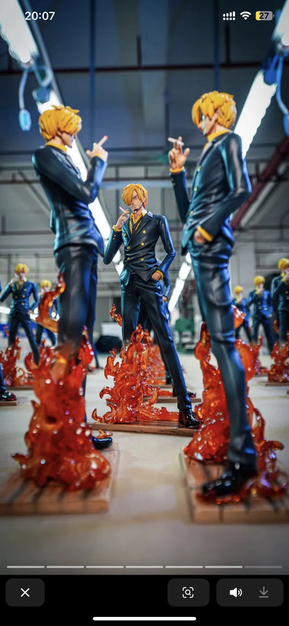 2025 One Piece Jt Model Sanji Diable Jambe Anime Doll Standing Statue Sanji Tailcoat Post Timeskip Figurine Collectible Toy Gift