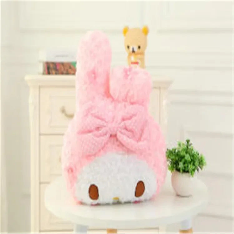 Aoger Kawaii Hello Kitty Rose Velvet Plush Melody Pillow Plushie Toy Soft Pillow Decorative Doll Bedding Kids Birthday Gift